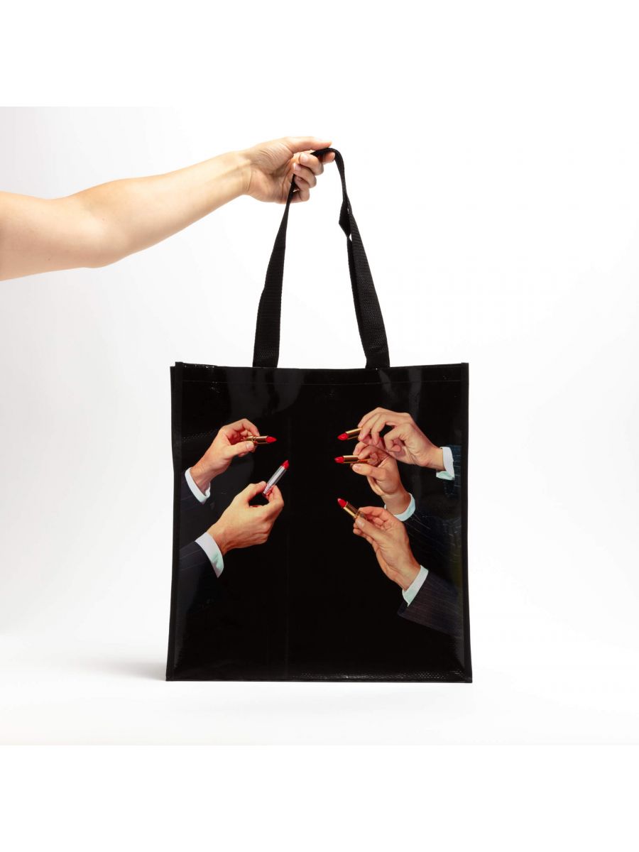 SHOPPER GROCERY BAG BIG LIPSTICK